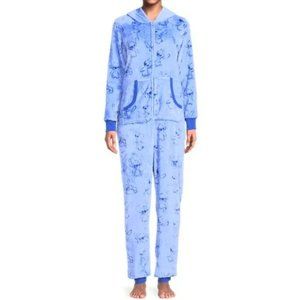 Disney NWT Stitch Pajama Costume with Hood Size Medium in Blue Lilo & Stitch